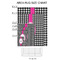 Houndstooth w/Pink Accent 2'x3' Indoor Area Rugs - Size Chart