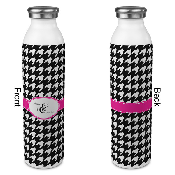Houndstooth w/Pink Accent 20oz Water Bottles - Full Print - Approval
