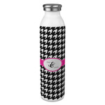 Houndstooth w/Pink Accent 20oz Stainless Steel Water Bottle - Full Print (Personalized)