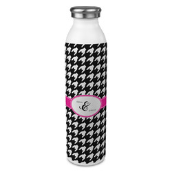 Houndstooth w/Pink Accent 20oz Stainless Steel Water Bottle - Full Print (Personalized)