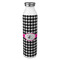 Houndstooth w/Pink Accent 20oz Stainless Steel Water Bottle - Full Print (Personalized)