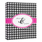 Houndstooth w/Pink Accent 20x24 - Canvas Print - Angled View