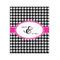 Houndstooth w/Pink Accent 20x24 - Canvas Print - Front View