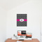 Houndstooth w/Pink Accent 20x24 - Matte Poster - On the Wall