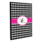 Houndstooth w/Pink Accent 20x24 Wood Print - Angle View