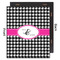 Houndstooth w/Pink Accent 20x24 Wood Print - Front & Back View