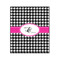 Houndstooth w/Pink Accent 20x24 Wood Print - Front View