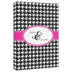 Houndstooth w/Pink Accent Canvas Print - 20x30 (Personalized)