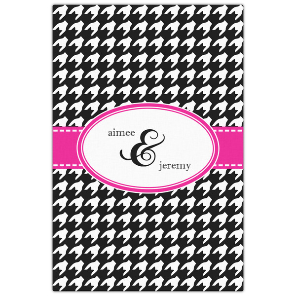 Houndstooth w/Pink Accent 20x30 - Canvas Print - Front View