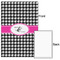 Houndstooth w/Pink Accent 24x36 - Matte Poster - Front & Back