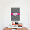 Houndstooth w/Pink Accent 24x36 - Matte Poster - On the Wall