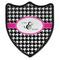 Houndstooth w/Pink Accent 3 Point Shield