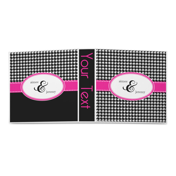 Houndstooth w/Pink Accent 3-Ring Binder Approval- 2in