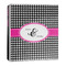Houndstooth w/Pink Accent 3-Ring Binder Main- 1in