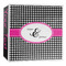 Houndstooth w/Pink Accent 3-Ring Binder Main- 2in