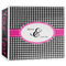 Houndstooth w/Pink Accent 3-Ring Binder Main- 3in
