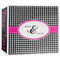 Houndstooth w/Pink Accent 3-Ring Binder - 3 inch (Personalized)