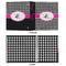 Houndstooth w/Pink Accent 3 Ring Binders - Full Wrap - 1" - APPROVAL
