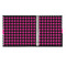 Houndstooth w/Pink Accent 3 Ring Binders - Full Wrap - 1" - OPEN INSIDE