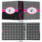 Houndstooth w/Pink Accent 3 Ring Binders - Full Wrap - 2" - APPROVAL