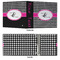 Houndstooth w/Pink Accent 3 Ring Binders - Full Wrap - 3" - APPROVAL