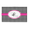 Houndstooth w/Pink Accent 3' x 5' Indoor Area Rug (Personalized)