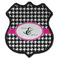 Houndstooth w/Pink Accent 4 Point Shield
