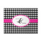 Houndstooth w/Pink Accent 5'x7' Indoor Area Rugs - Main