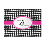 Houndstooth w/Pink Accent 5' x 7' Patio Rug (Personalized)