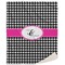Houndstooth w/Pink Accent 50x60 Sherpa Blanket