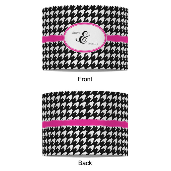 Houndstooth w/Pink Accent 8" Drum Lampshade - APPROVAL (Fabric)
