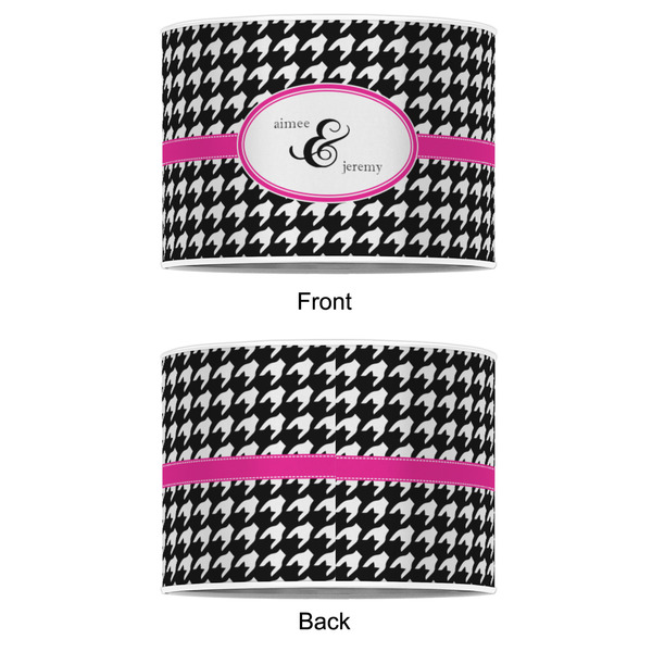 Houndstooth w/Pink Accent 8" Drum Lampshade - APPROVAL (Poly Film)