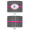 Houndstooth w/Pink Accent 8" Drum Lampshade - APPROVAL (Poly Film)