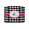 Houndstooth w/Pink Accent 8" Drum Lampshade - FRONT (Fabric)