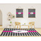 Houndstooth w/Pink Accent 8'x10' Indoor Area Rugs - IN CONTEXT