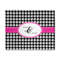 Houndstooth w/Pink Accent 8'x10' Indoor Area Rugs - Main
