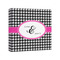 Houndstooth w/Pink Accent Canvas Print - 8x8 (Personalized)