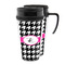 Houndstooth w/Pink Accent Acrylic Travel Mugs