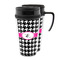 Houndstooth w/Pink Accent Acrylic Travel Mug (Personalized)