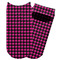 Houndstooth w/Pink Accent Adult Ankle Socks