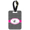 Houndstooth w/Pink Accent Aluminum Luggage Tag (Personalized)