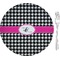 Houndstooth w/Pink Accent Appetizer / Dessert Plate