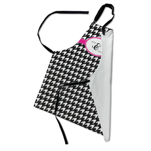 Houndstooth w/Pink Accent Apron - Folded