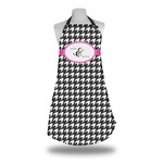 Houndstooth w/Pink Accent Apron w/ Couple's Names