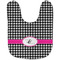 Houndstooth w/Pink Accent Baby Bib - AFT flat