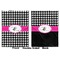 Houndstooth w/Pink Accent Baby Blanket (Double Sided - Printed Front and Back)