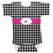Houndstooth w/Pink Accent Baby Bodysuit 3-6