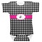 Houndstooth w/Pink Accent Baby Bodysuit (Personalized)