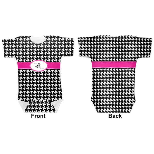 Houndstooth w/Pink Accent Baby Bodysuit Approval
