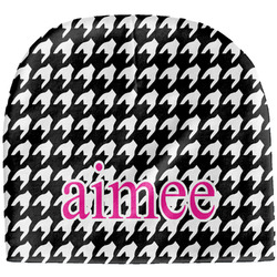 Houndstooth w/Pink Accent Baby Hat (Beanie) (Personalized)